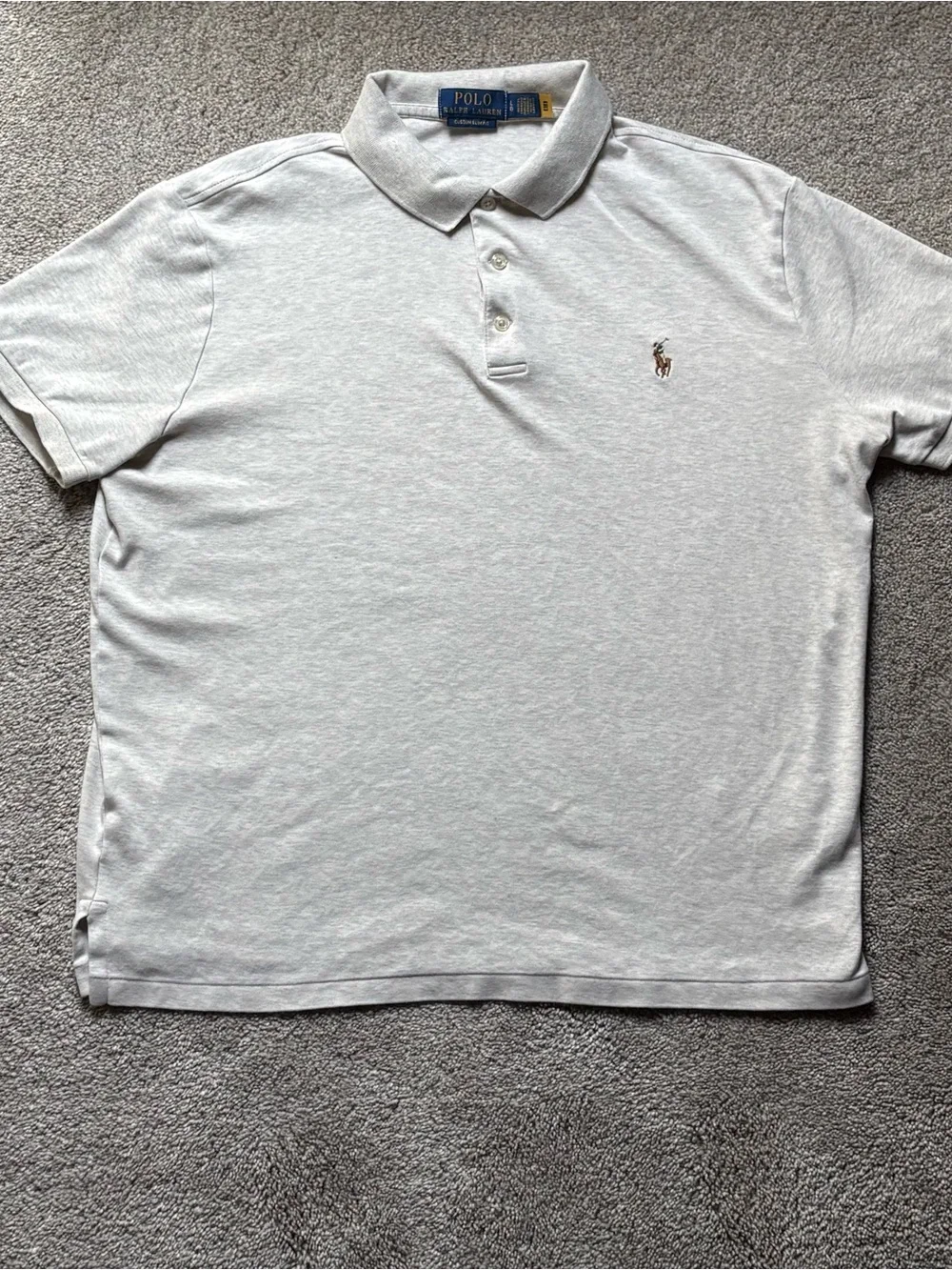 Ralph Lauren Men’s Light Heather Gray Polo Shirt